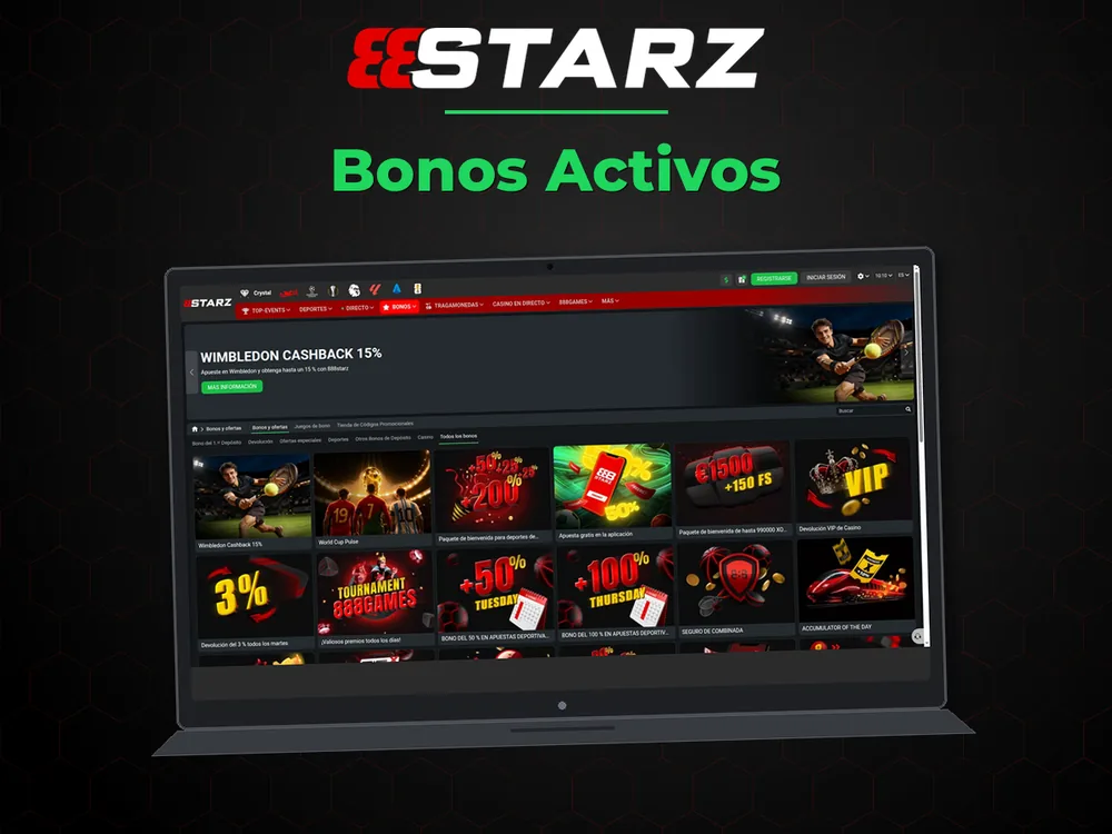 888Starz - Bonos Activos