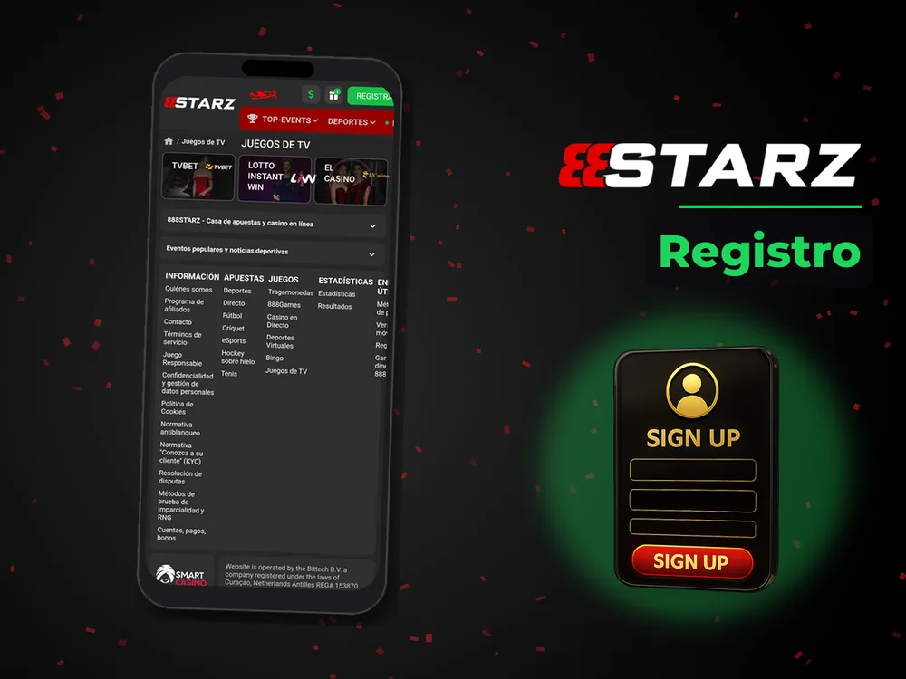888Starz - Registro