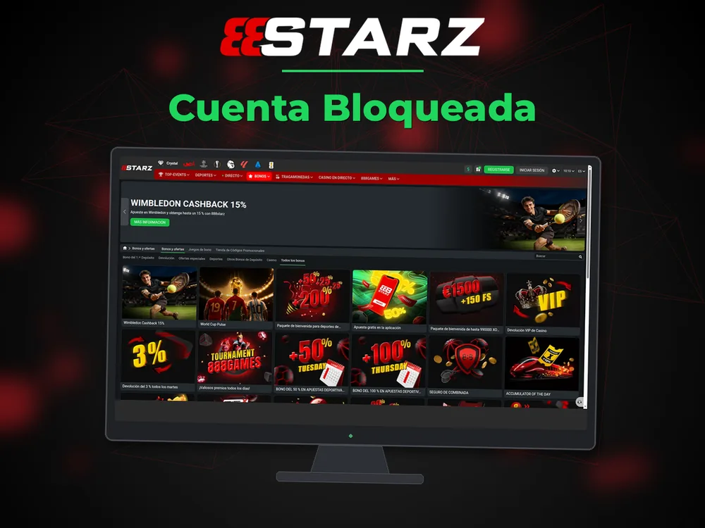 888Starz - Cuenta Bloqueada