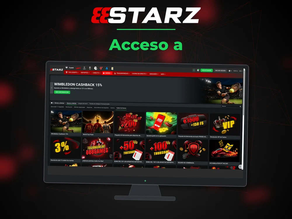 888Starz - Acceso a
