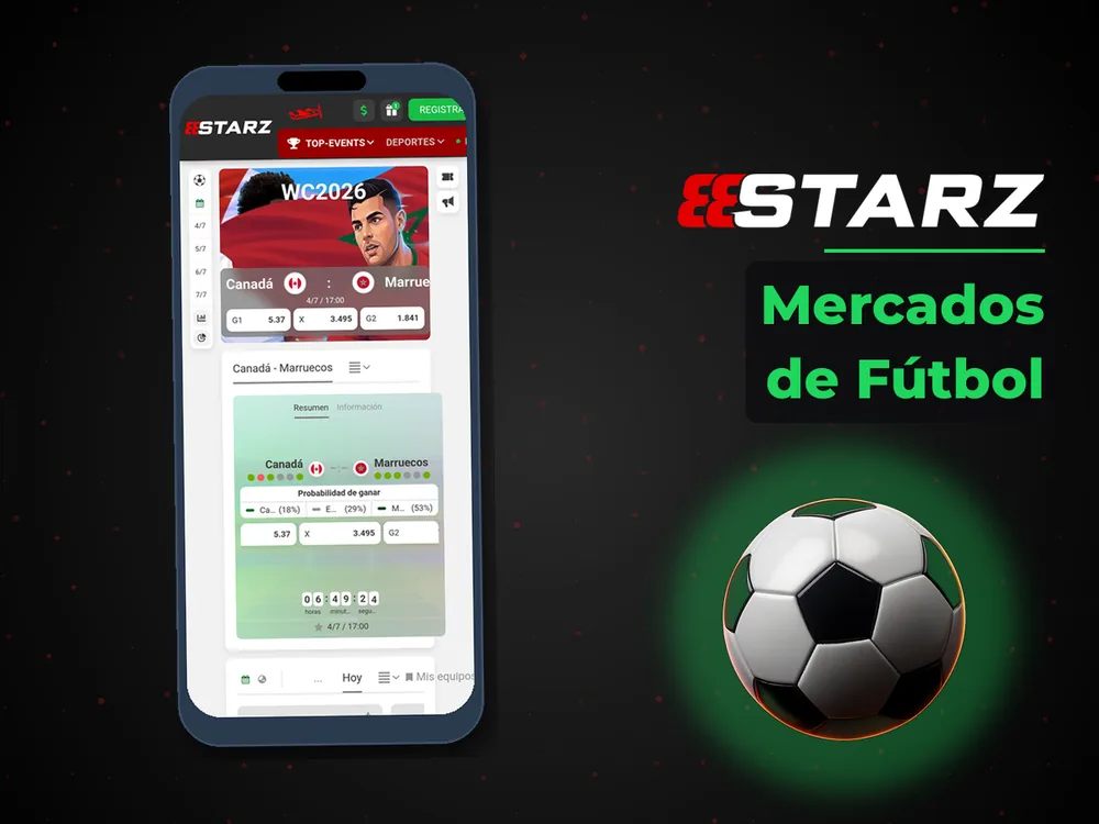 888Starz - Mercados de Fútbol