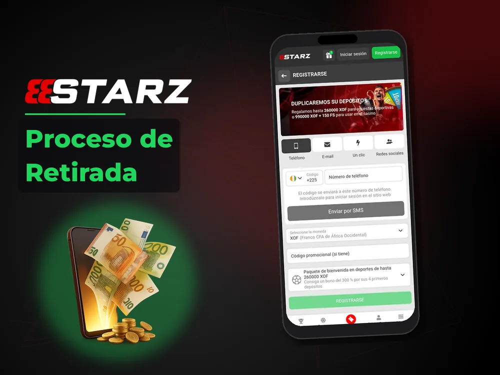 888Starz - Proceso de Retirada