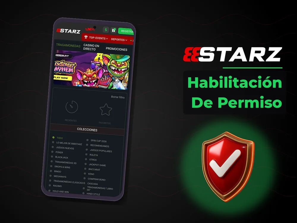 888Starz - Habilitación De Permiso