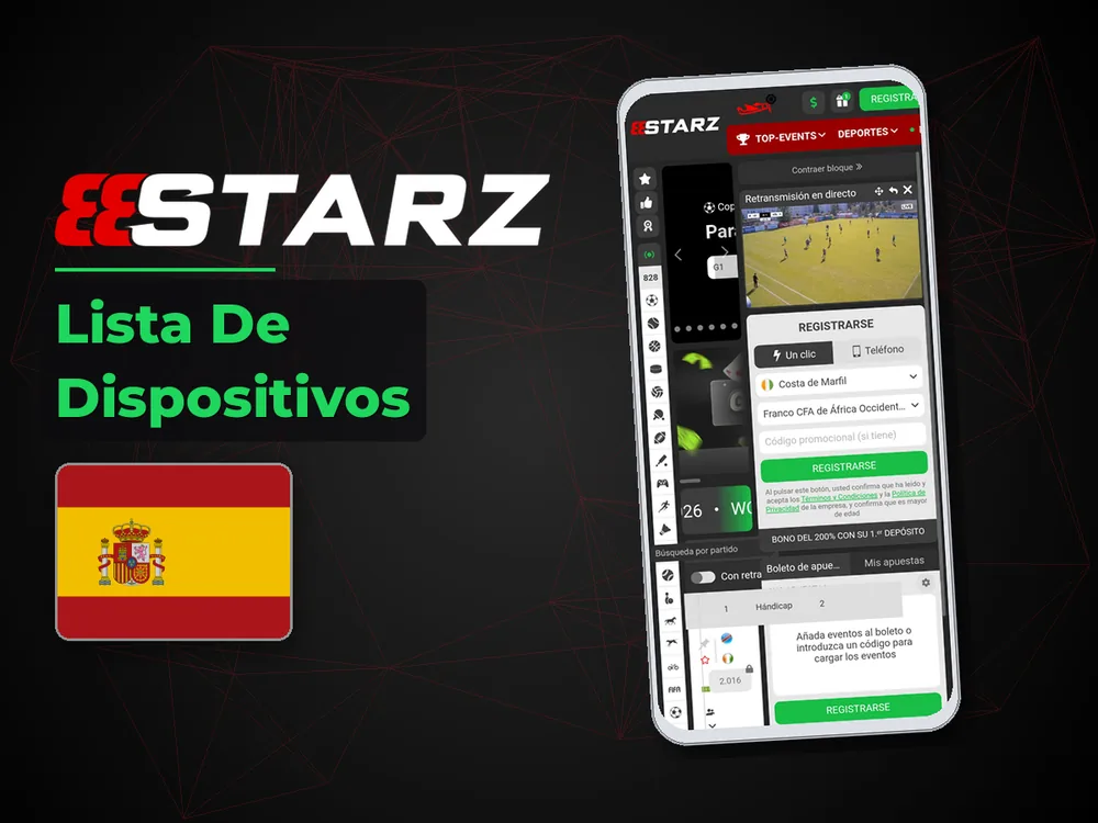 888Starz - Lista De Dispositivos