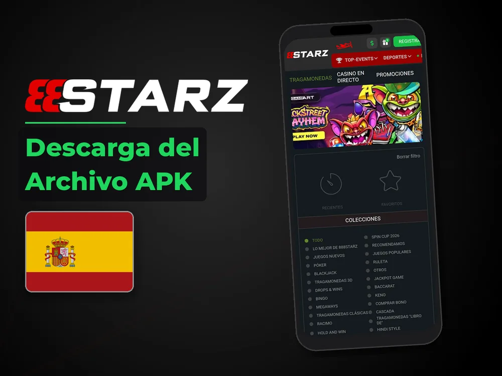 888Starz - Descarga del Archivo APK