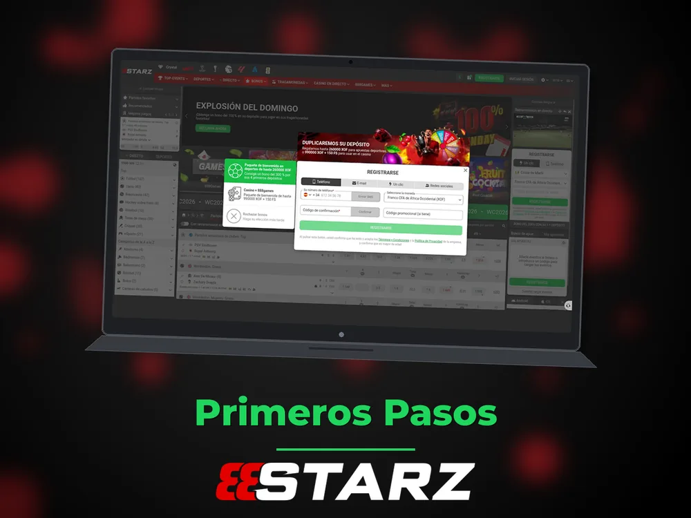 888Starz - Primeros Pasos