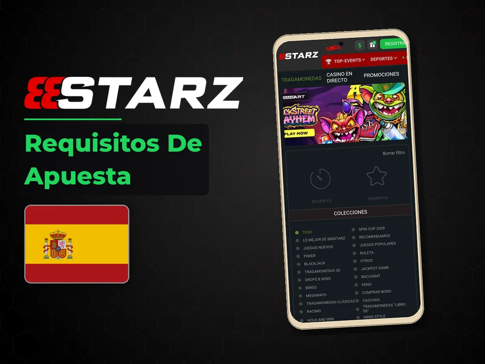 888Starz - Requisitos De Apuesta