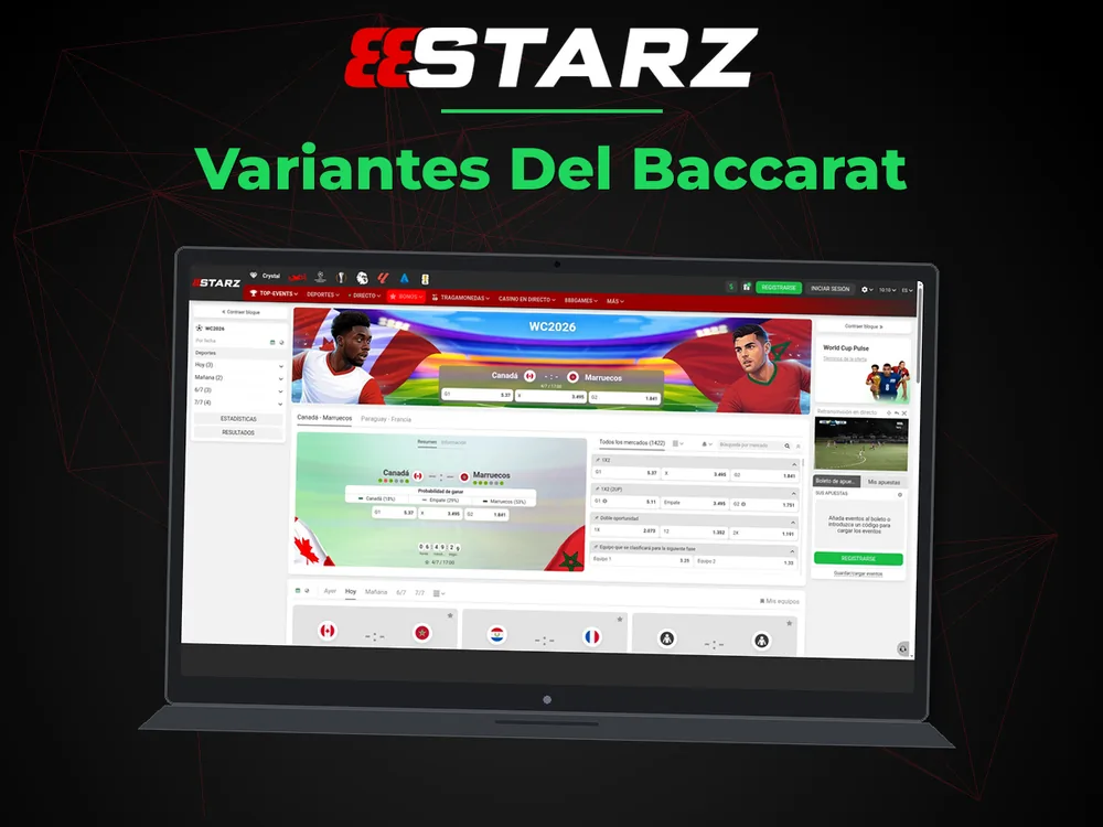 888Starz - Variantes Del Baccarat