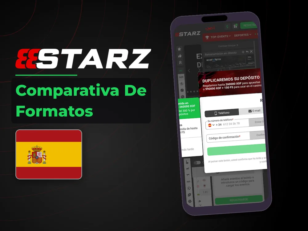 888Starz - Comparativa De Formatos