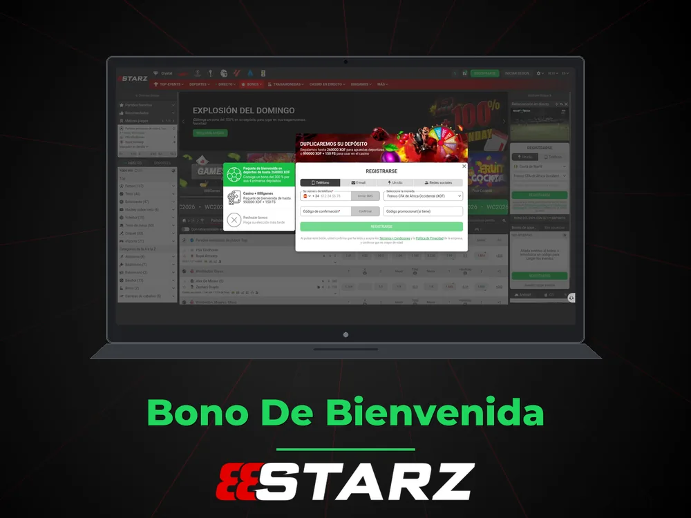 888Starz - Bono De Bienvenida