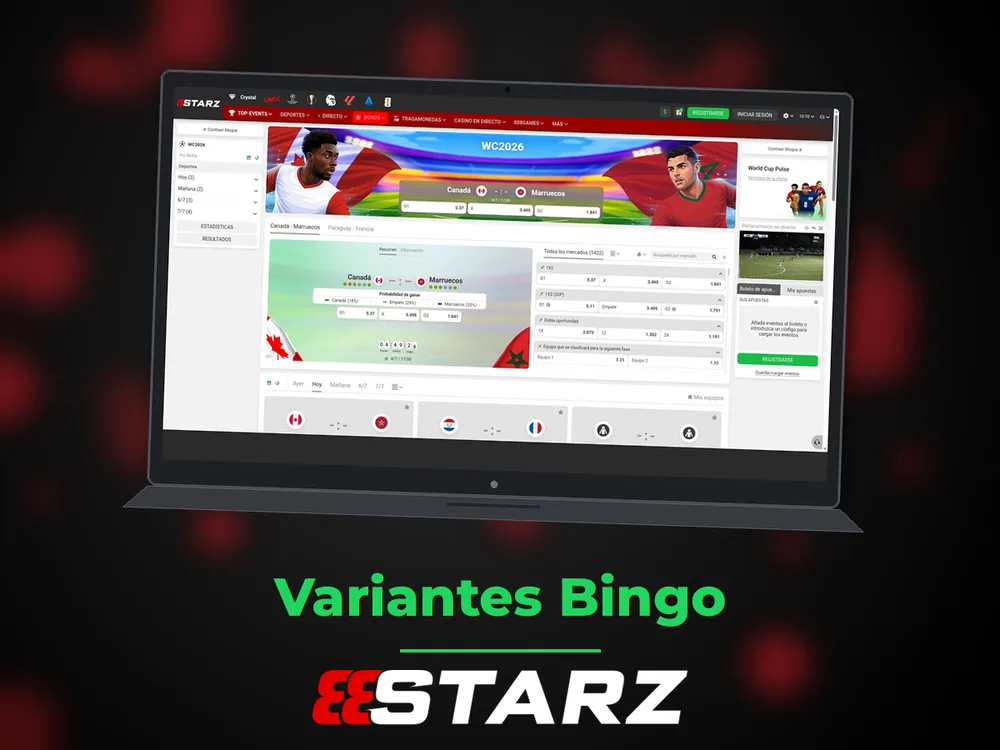 888Starz - Variantes Bingo