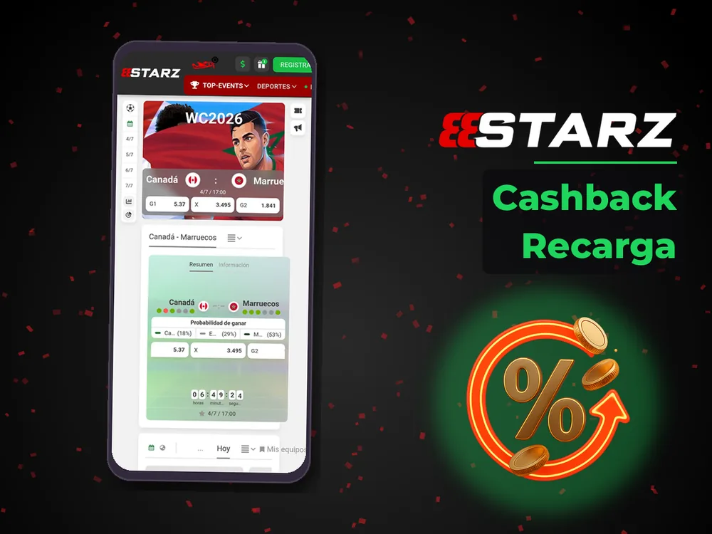 888Starz - Cashback Recarga