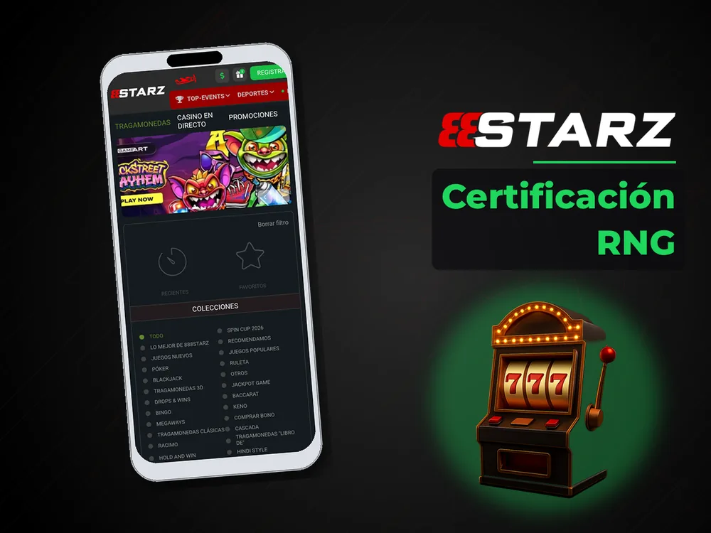 888Starz - Certificación RNG