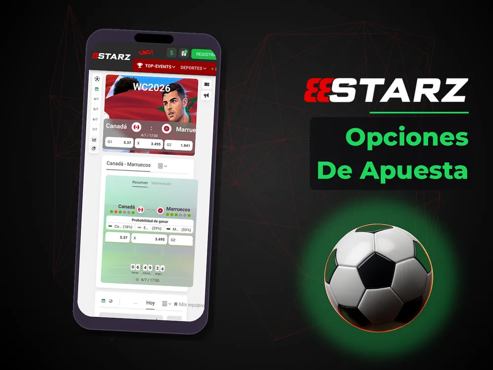 888Starz - Opciones De Apuesta