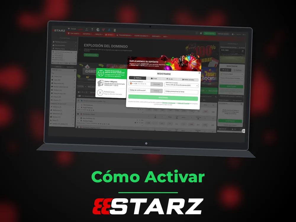 888Starz - Cómo Activar