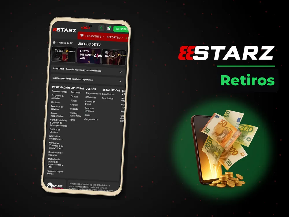 888Starz - Retiros