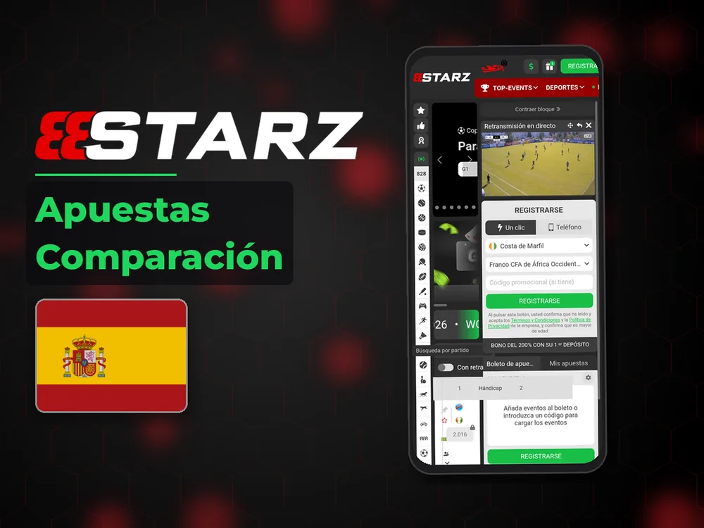 888Starz - Apuestas Comparación