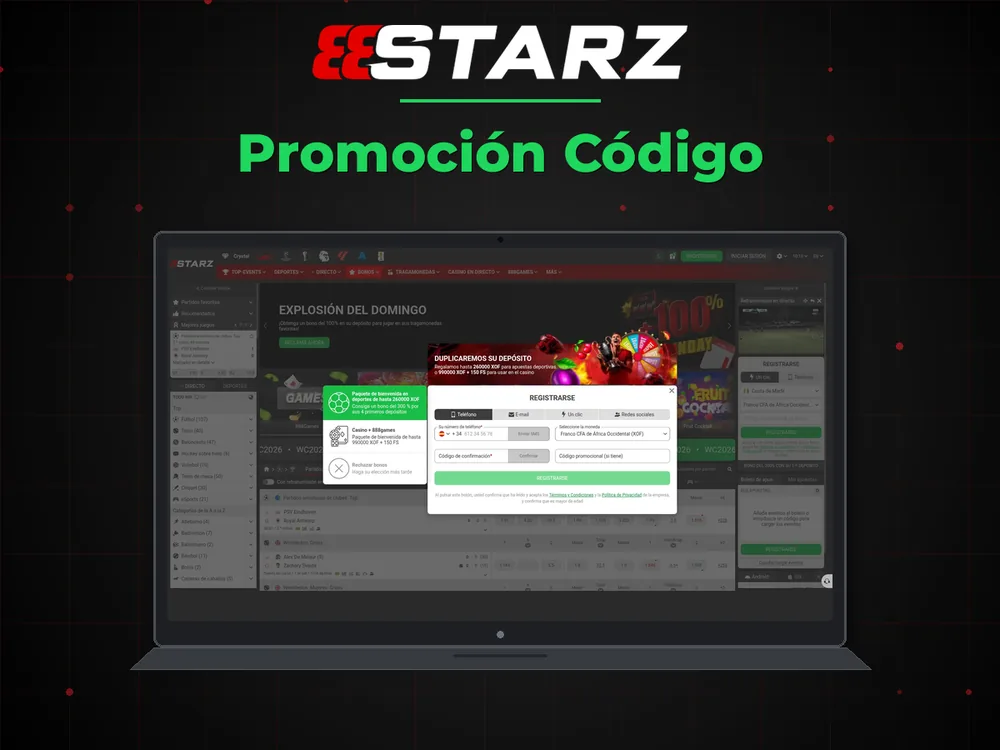 888Starz - Promoción Código
