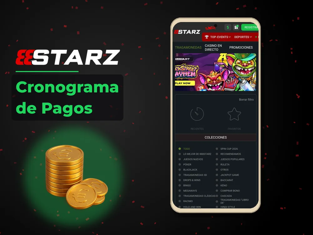 888Starz - Cronograma de Pagos