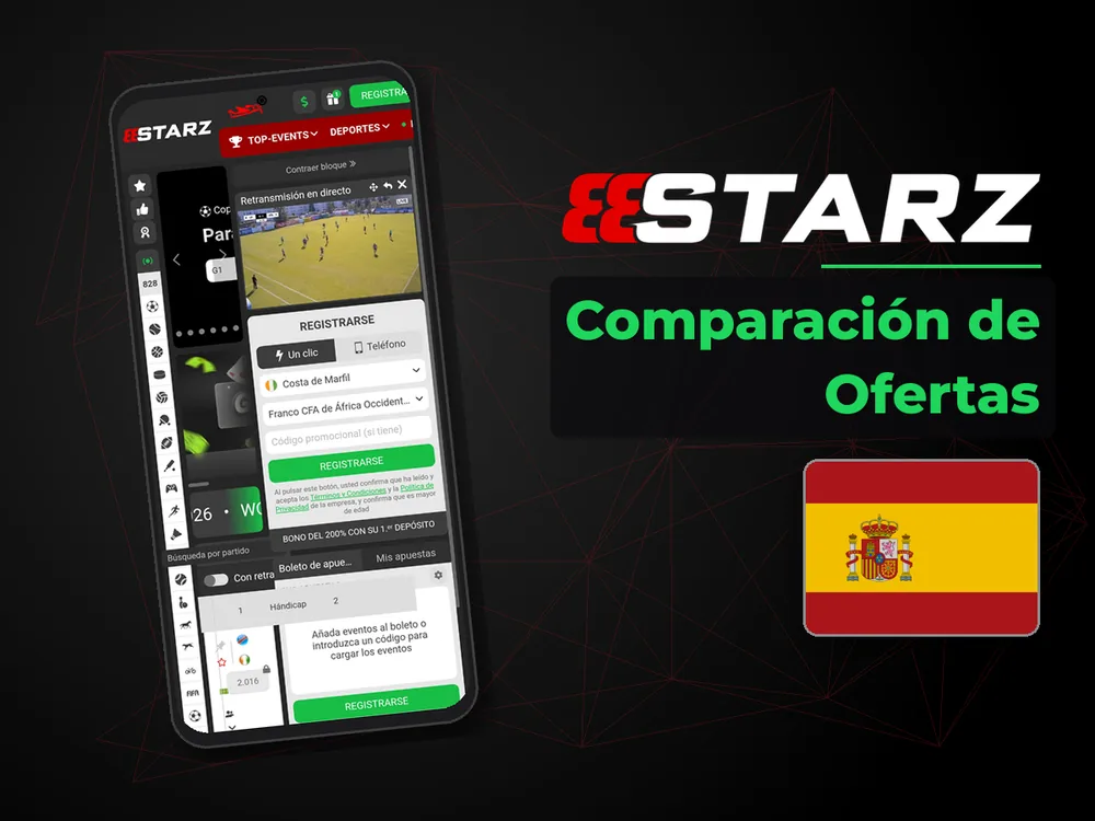 888Starz - Comparación de Ofertas