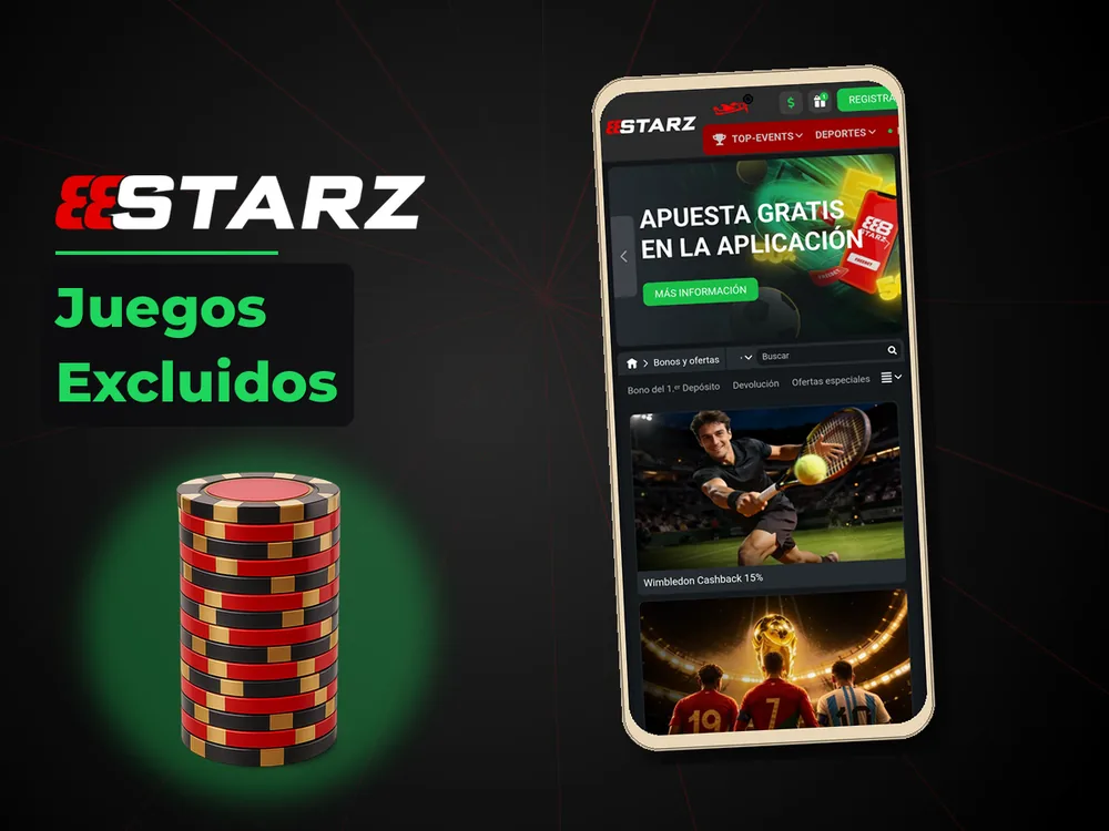 888Starz - Juegos Excluidos