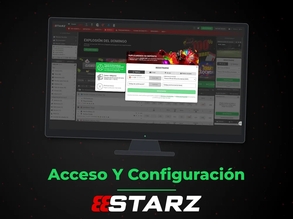 888Starz - Acceso Y Configuración