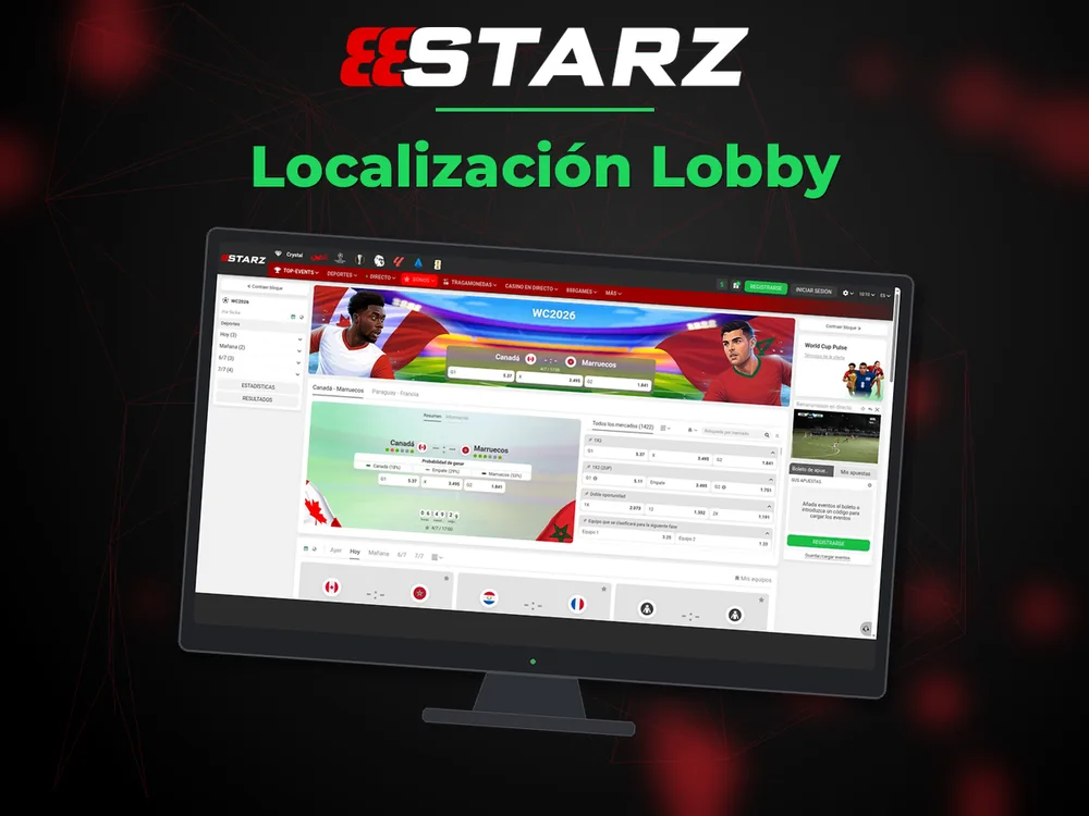 888Starz - Localización Lobby