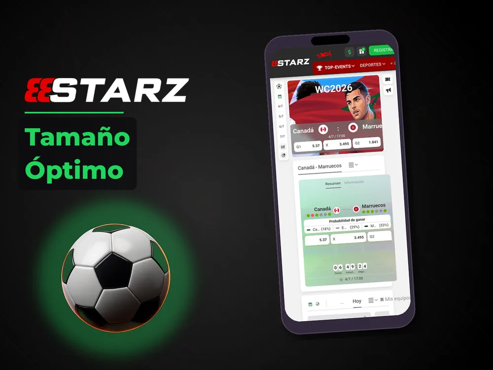 888Starz - Tamaño Óptimo