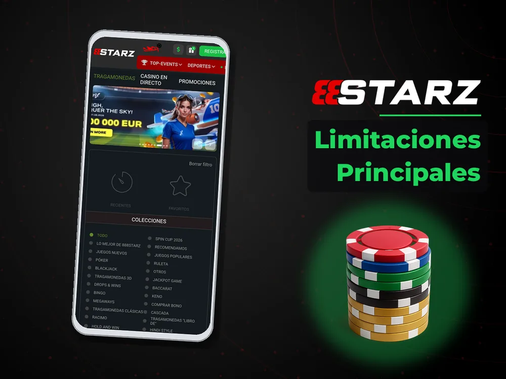 888Starz - Limitaciones Principales