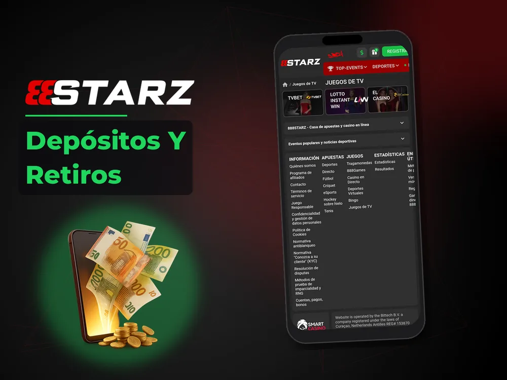 888Starz - Depósitos Y Retiros