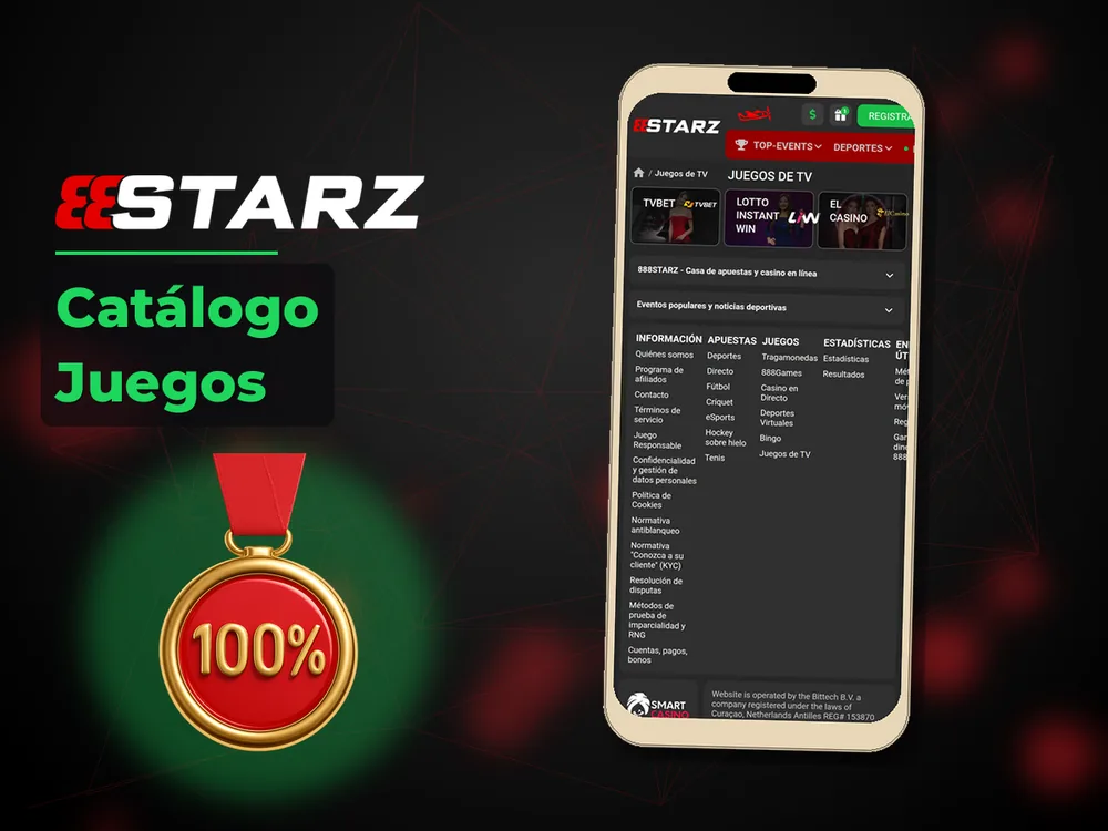 888Starz - Catálogo Juegos