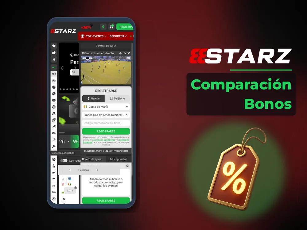 888Starz - Comparación Bonos