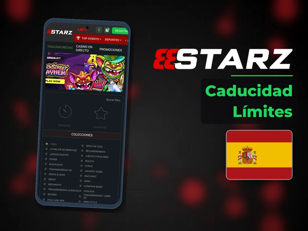 888Starz - Caducidad Límites