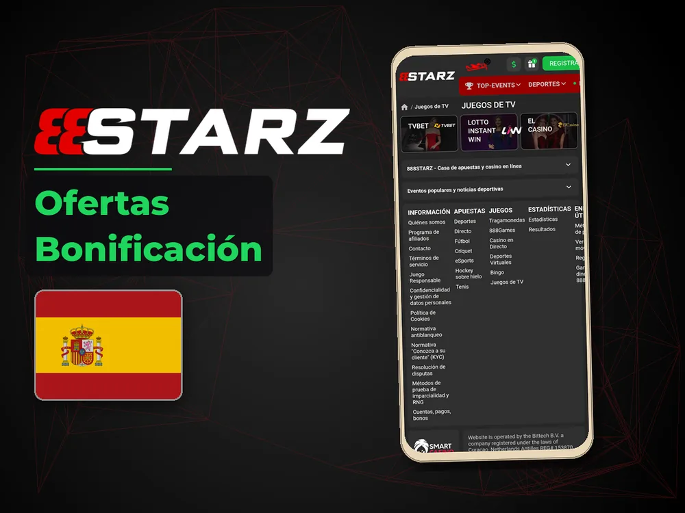 888Starz - Ofertas Bonificación