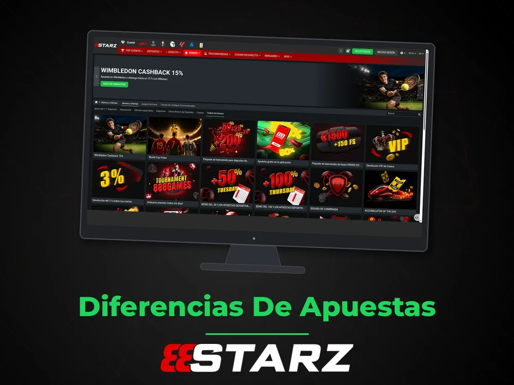 888Starz - Diferencias De Apuestas