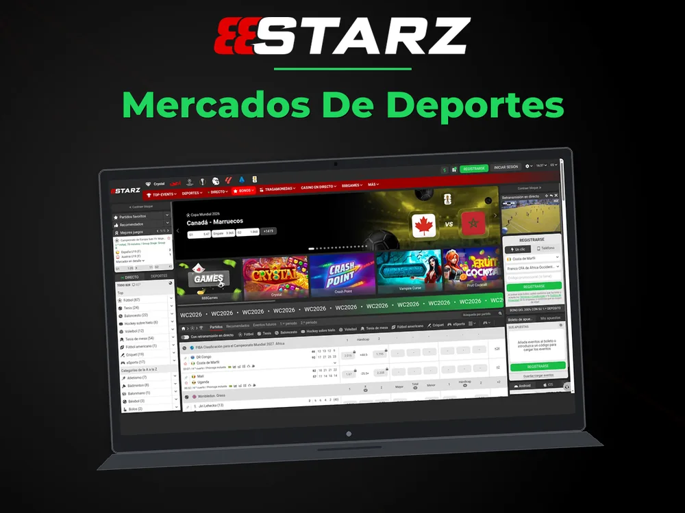 888Starz - Mercados De Deportes