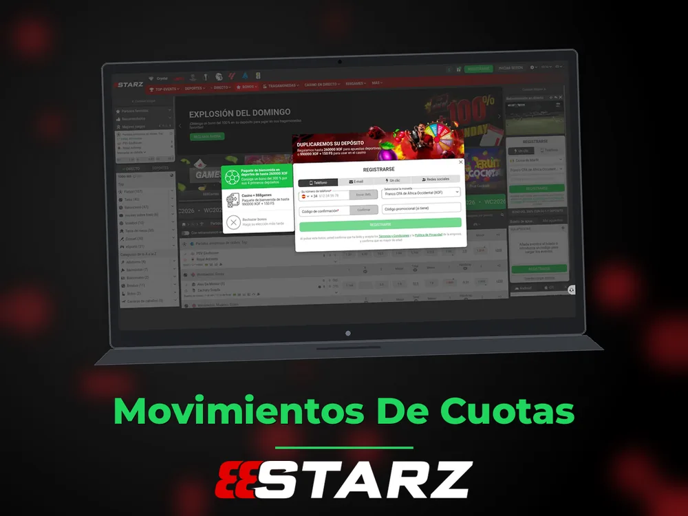 888Starz - Movimientos De Cuotas