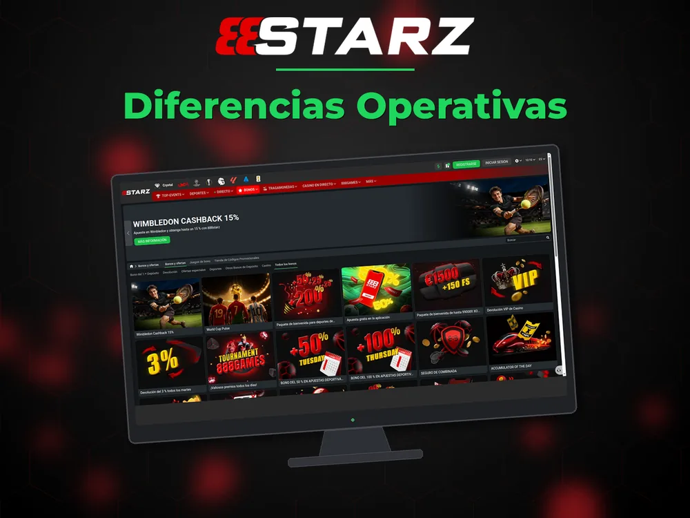 888Starz - Diferencias Operativas