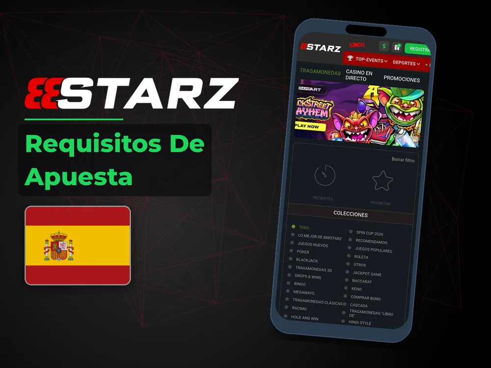 888Starz - Requisitos De Apuesta