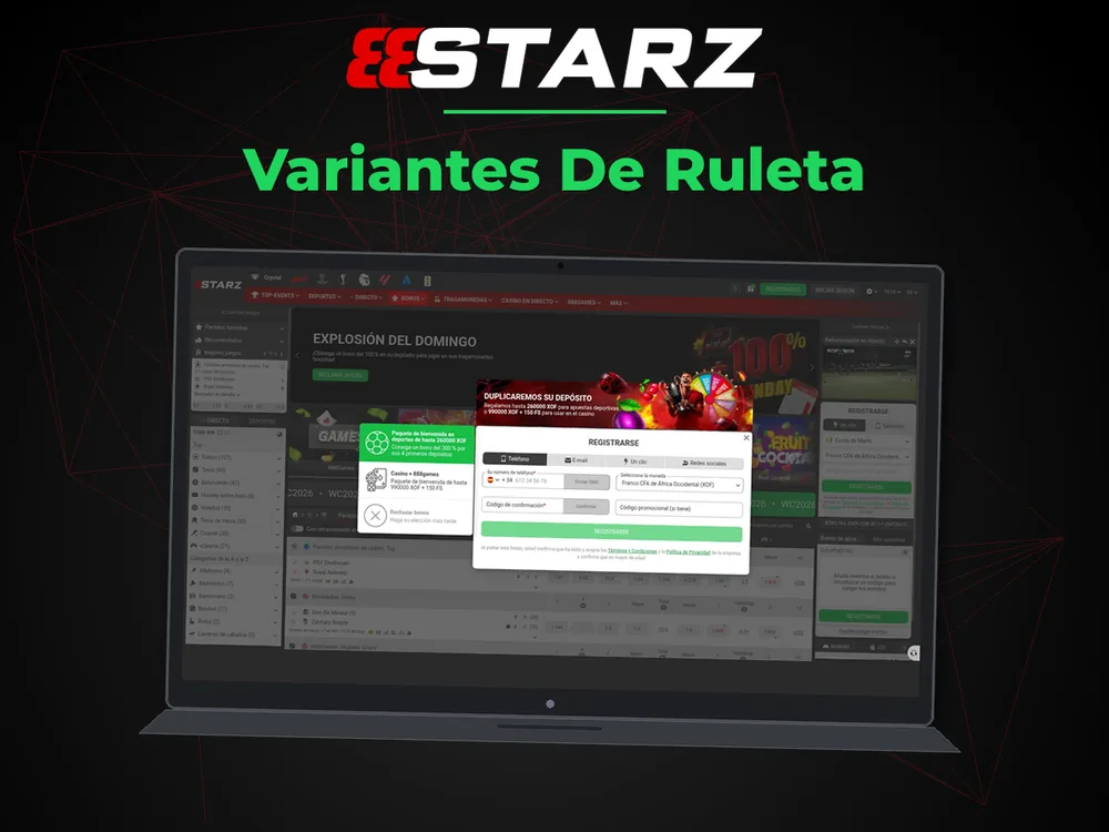 888Starz - Variantes De Ruleta