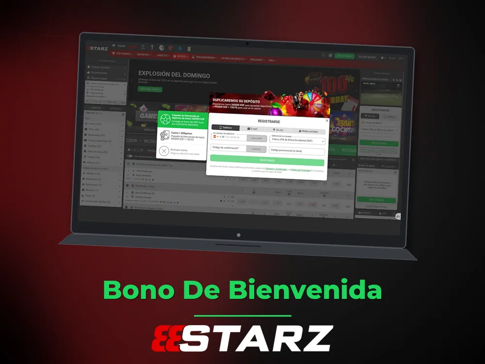 888Starz - Bono De Bienvenida