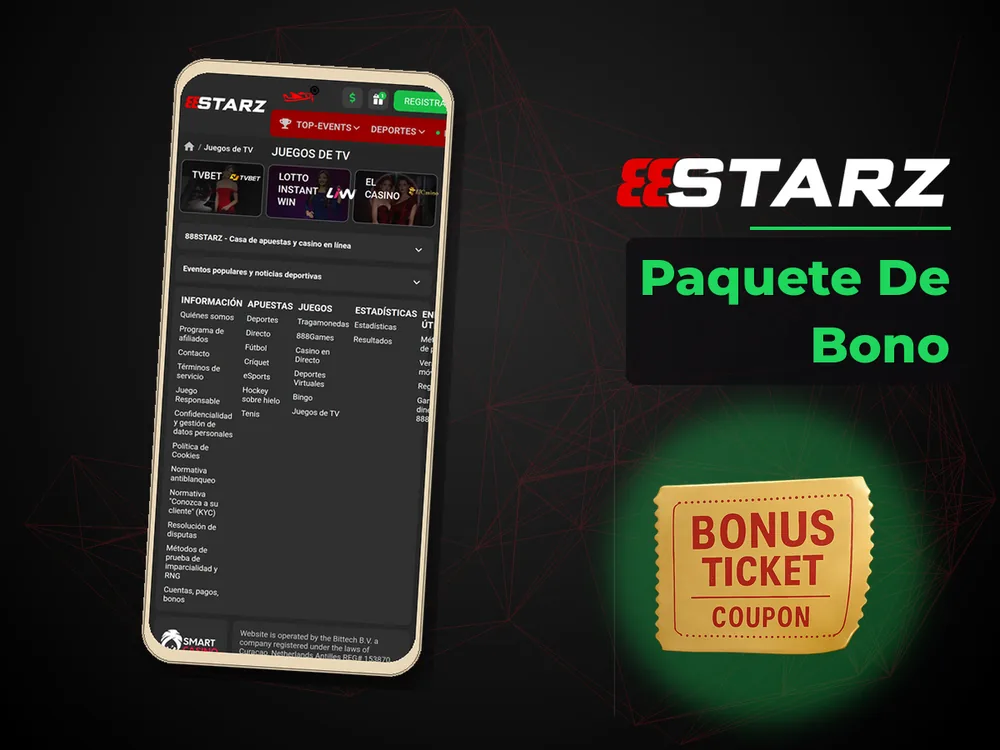 888Starz - Paquete De Bono
