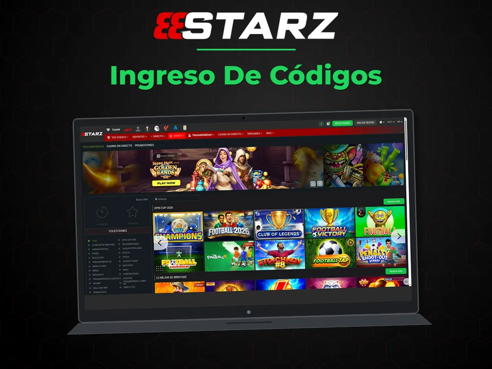 888Starz - Ingreso De Códigos