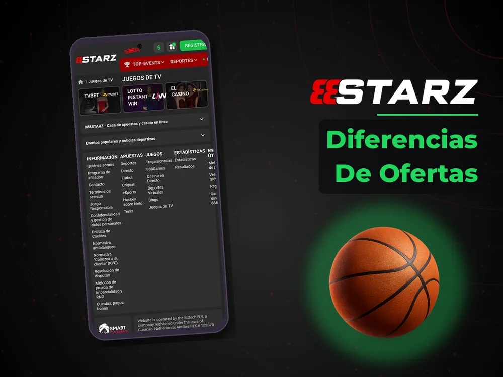 888Starz - Diferencias De Ofertas