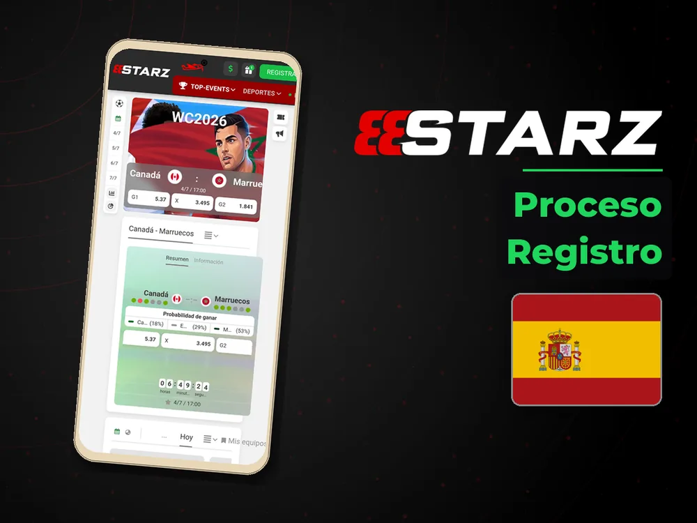 888Starz - Proceso Registro