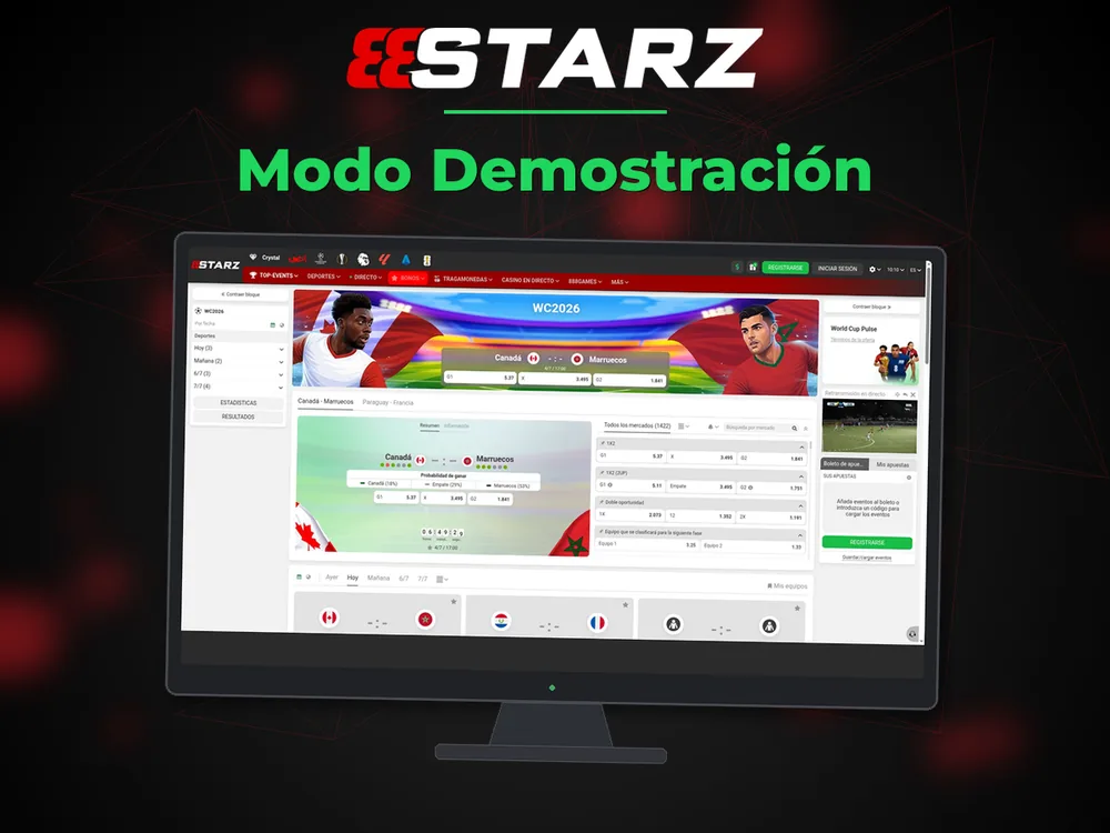 888Starz - Modo Demostración