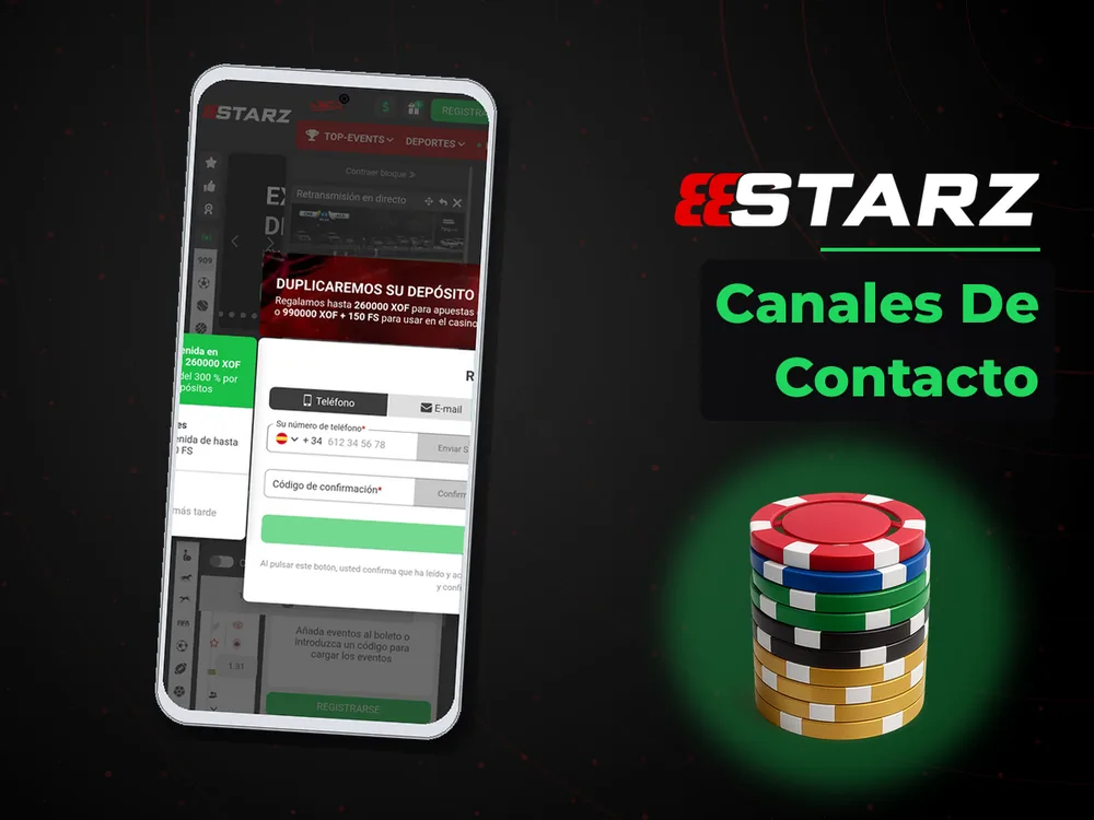 888Starz - Canales De Contacto