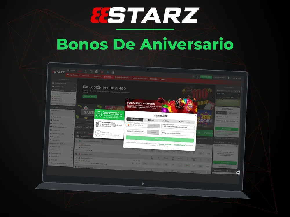 888Starz - Bonos De Aniversario