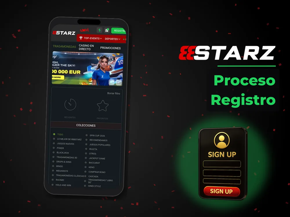 888Starz - Proceso Registro