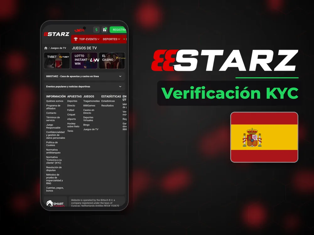888Starz - Verificación KYC